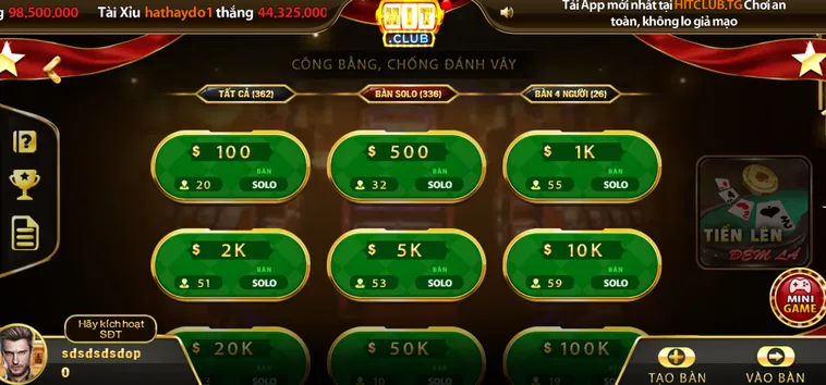 Chinh Phục Thử Thách Tiến Lên Đếm Lá Tại HitClub Với Phần Thưởng Lớn