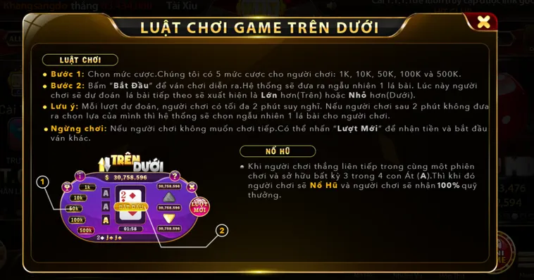Chiến Thuật Chơi Minigame Trên Dưới Tại HitClub Thử Thách May Mắn Đầy Kịch Tính Cho Game Thủ